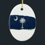 Carolina on my Mind Ceramic Ornament<br><div class="desc">South Carolina Flag</div>