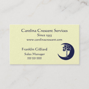 Carolina Palmetto Crescent Logo Business Card