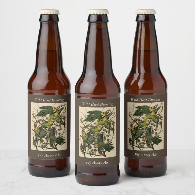 Carolina Parrot from Audubon's Birds of America Beer Bottle Label (Bottles)
