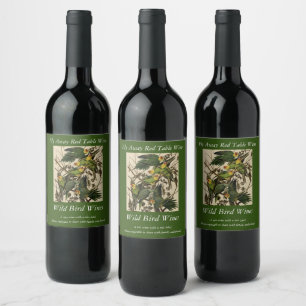 Carolina Parrot from Audubon's Birds of America Wine Label