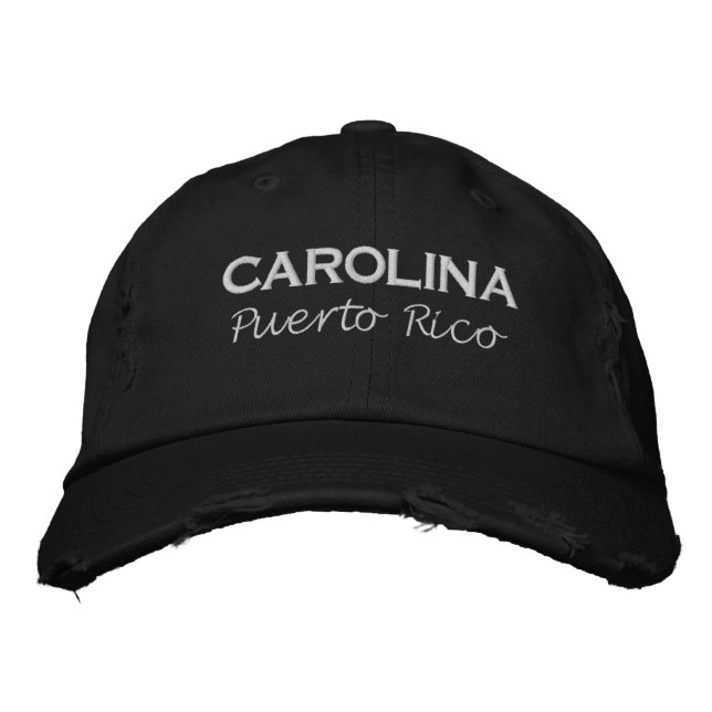 Carolina Puerto Rico Embroidered Baseball Cap (Front)