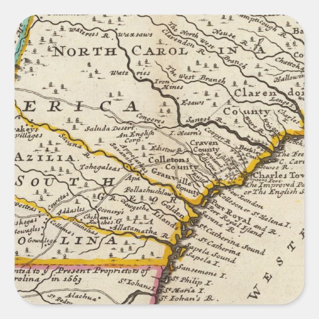 Carolina Square Sticker (Front)