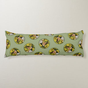Carolina Wren on Fence Painting Original Bird Art Body Cushion