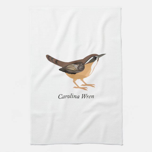 Carolina Wren Tea Towel (Vertical)