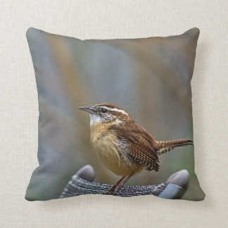 Carolina Wren Throw Pillow