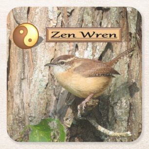 Carolina Wren Zen Coaster Set