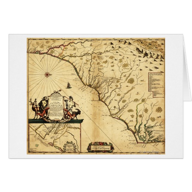 Carolinas with North to the RightPanoramic Map (Front Horizontal)