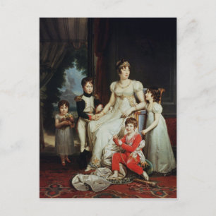 Caroline Bonaparte and her Children Postcard