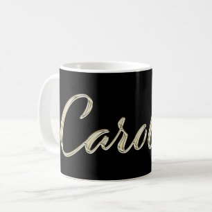 Caroline white gold Handwriting Tasse Kaffeetasse Coffee Mug