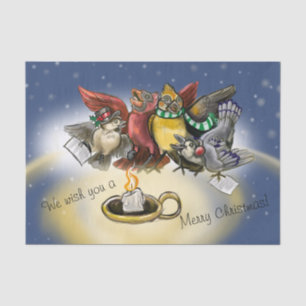 Caroling Birds Christmas Tissue Paper