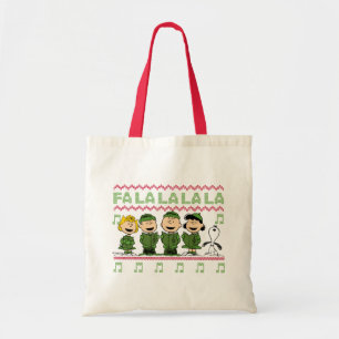 Caroling Christmas Sweater Graphic Tote Bag