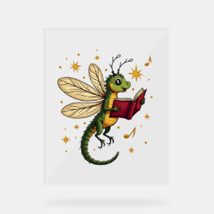 Caroling Dragonfly Acrylic Sign