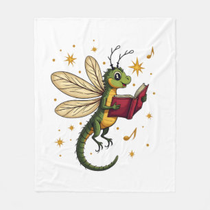 Caroling Dragonfly Fleece Blanket