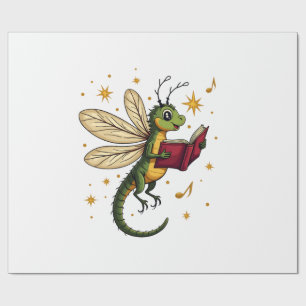 Caroling Dragonfly Wrapping Paper