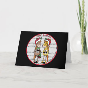 Caroling Horses- 'Mare'y Christmas Holiday Card