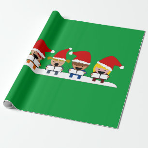 Caroling Kids Choir Christmas Wrapping Paper
