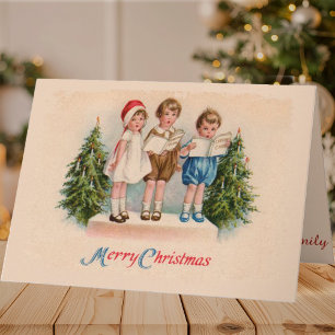 Caroling Kids Merry Christmas Cards