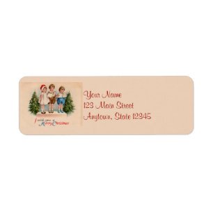 Caroling Kids Return Address Labels