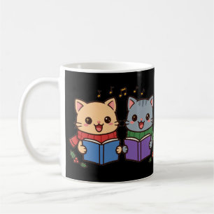 Caroling Kitten Christmas Coffee Mug