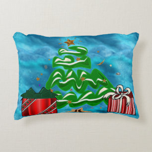 Caroling Snowman Decorative Cushion