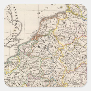 Carolingian Empire Square Sticker