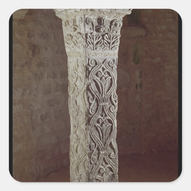 Carolingian Pillar, c.758 Square Sticker (Front)