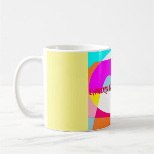 Carols mug rules okay logo on mixed colours design