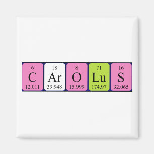 Carolus periodic table name magnet
