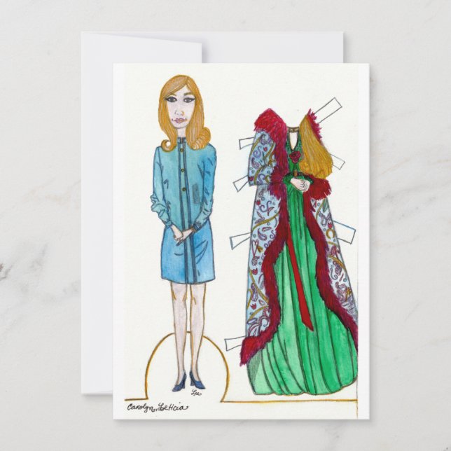 Carolyn Paper Doll Card (Front)