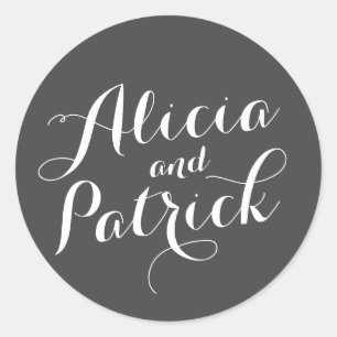 Carolyna Wedding Classic Round Sticker