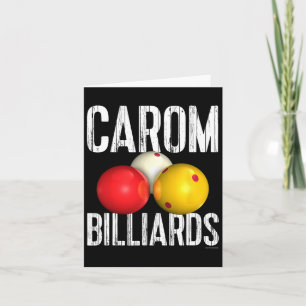 Carom Billiards Shirt - Cool Distressed Text Card