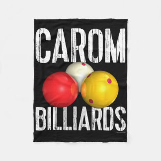 Carom Billiards Shirt - Cool Distressed Text Fleece Blanket