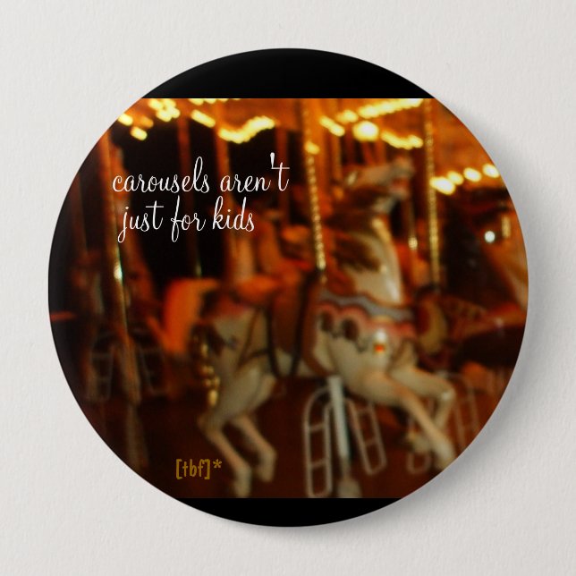 Carousel... 10 Cm Round Badge (Front)