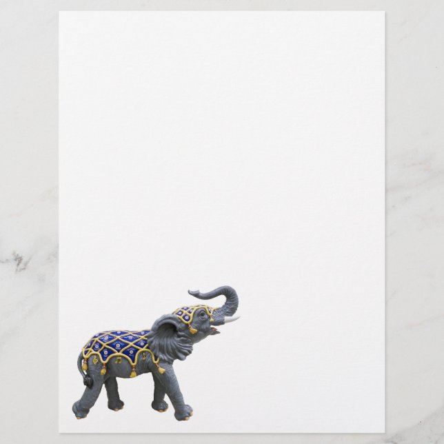 Carousel Animal Elephant Photo Letterhead (Front)