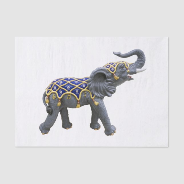 Carousel Animal Elephant Photo Stationery Tissue Paper (Front)