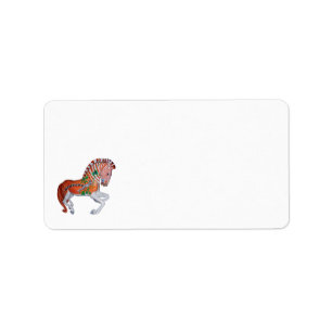 Carousel Animal Quagga Zebra Address Labels