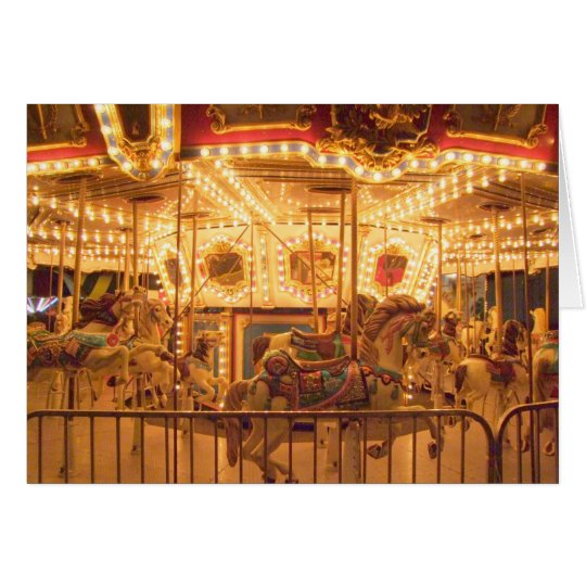 Carousel at Night Card
