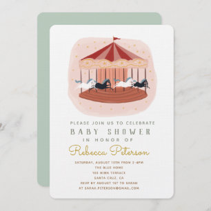 Carousel Baby Shower Invitation