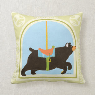 Carousel Bear by June Erica Vess Cushion