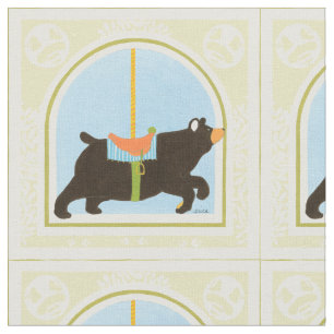 Carousel Bear by June Erica Vess Fabric