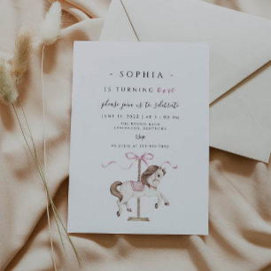 Carousel Birthday Invitation
