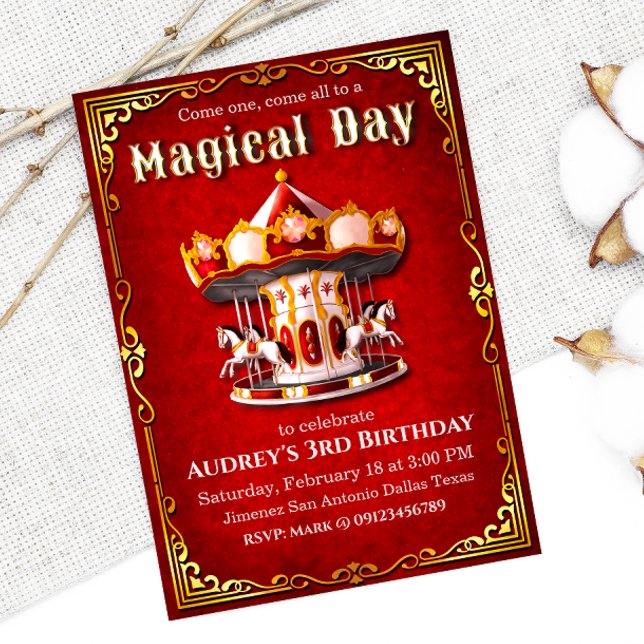Carousel Birthday Invitation (Creator Uploaded)