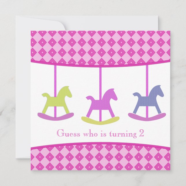 Carousel Birthday Party Invitation (Front)