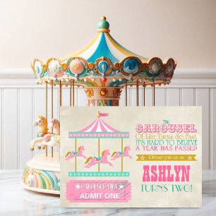 Carousel Birthday Party Invitation