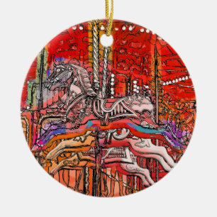 CAROUSEL CERAMIC ORNAMENT