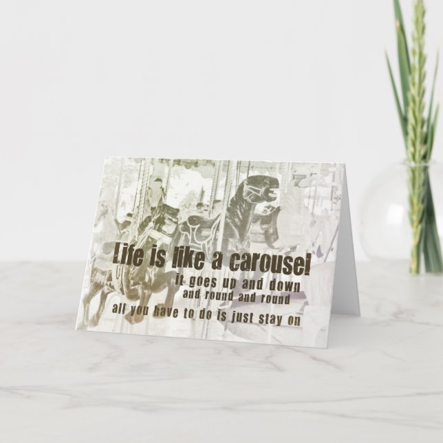 CAROUSEL CHAOS Greeting Card (Front)