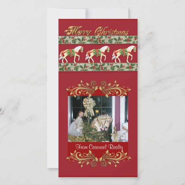 Carousel Christmas photo card (Front)