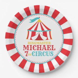 Carousel Circus Carnival Birthday Party Plates