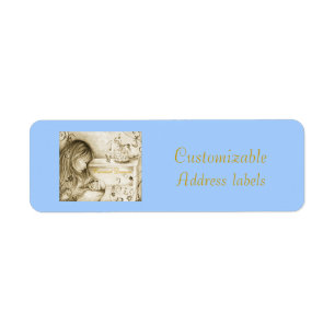 Carousel Dreams Blue Customisable Address Labels