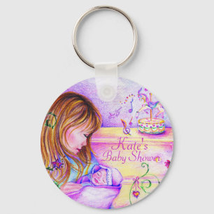 Carousel Dreams Button Keychain